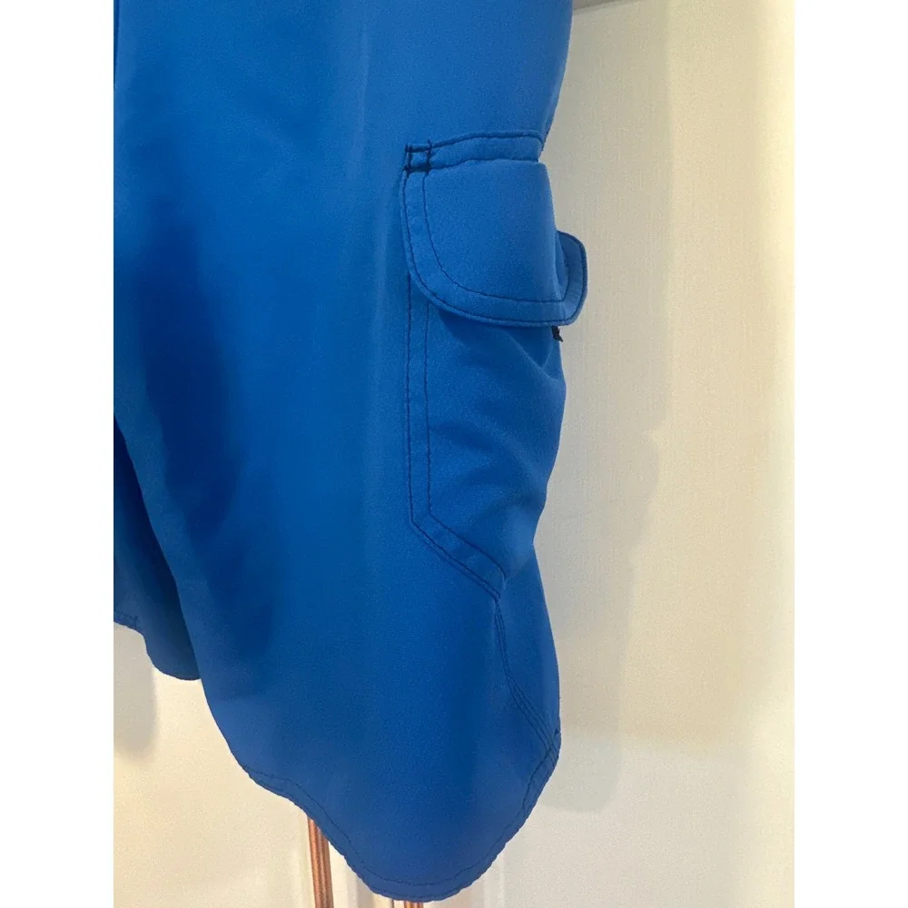 Burnside Mens Board Shorts Royal Blue Cargo Pocket Swim Trunks Size 30 beach